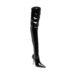 Black Patent Leather Over the knee Boots