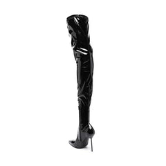 Black Patent Leather Over the knee Boots