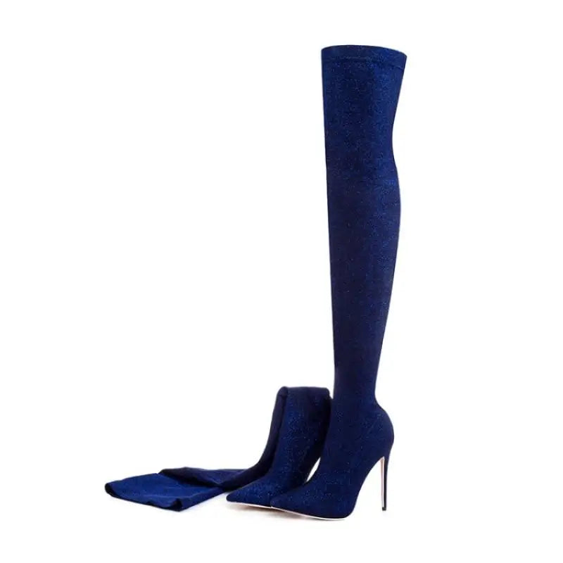 Elastic cloth Over the knee Boots