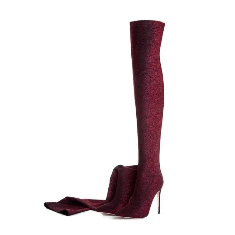 Elastic cloth Over the knee Boots