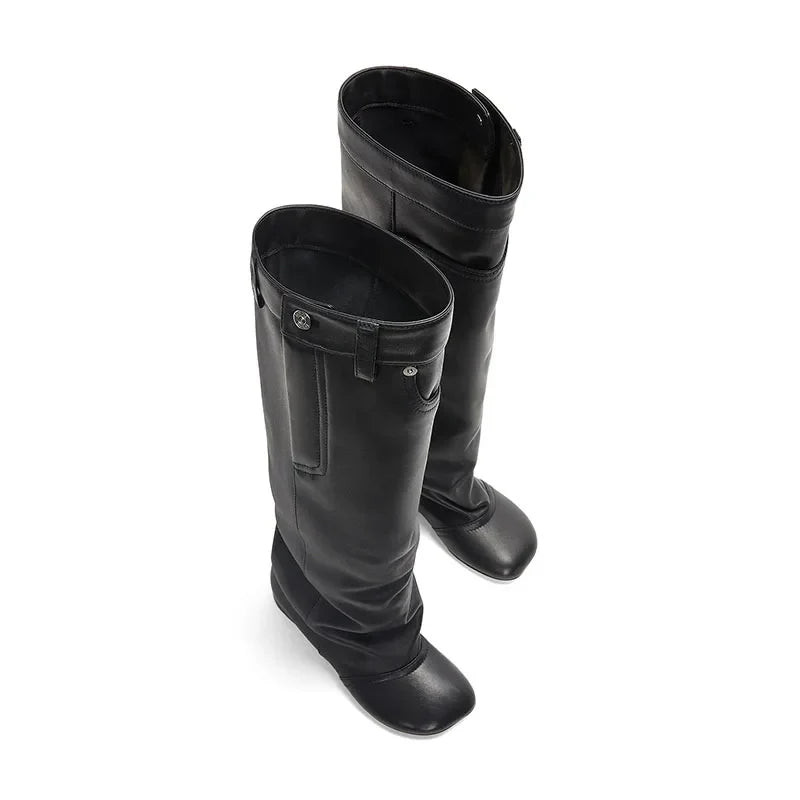 Flats Over The Knee High Boots