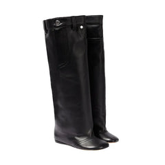 Flats Over The Knee High Boots