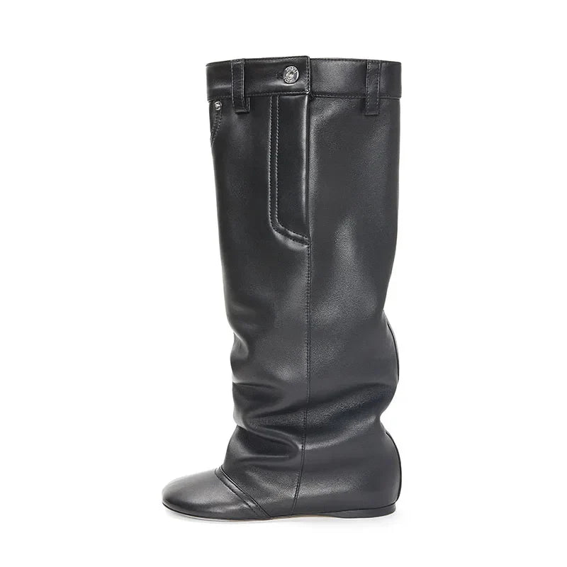 Flats Over The Knee High Boots