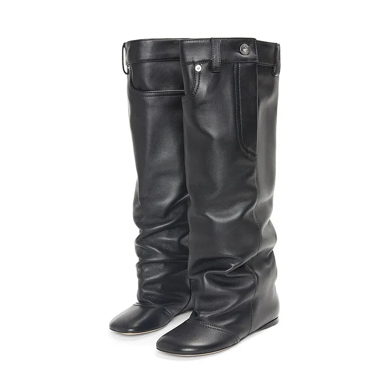 Flats Over The Knee High Boots