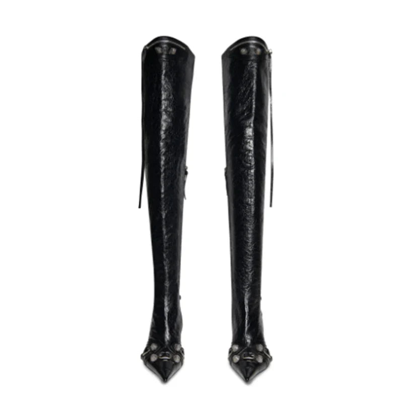 Four Spring Tassel Over The Knee Boots