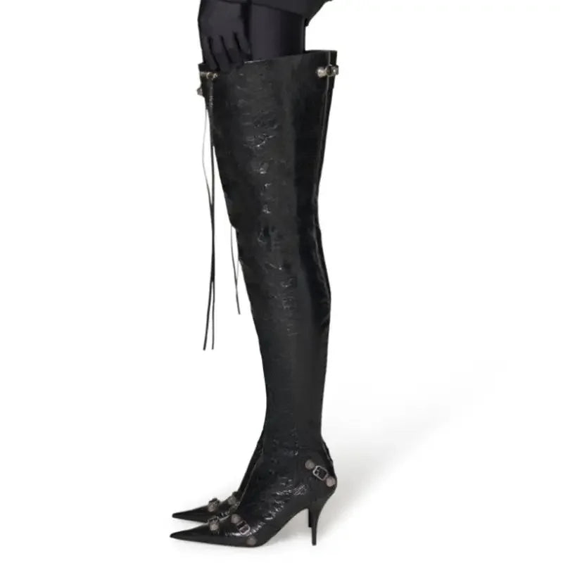 Four Spring Tassel Over The Knee Boots