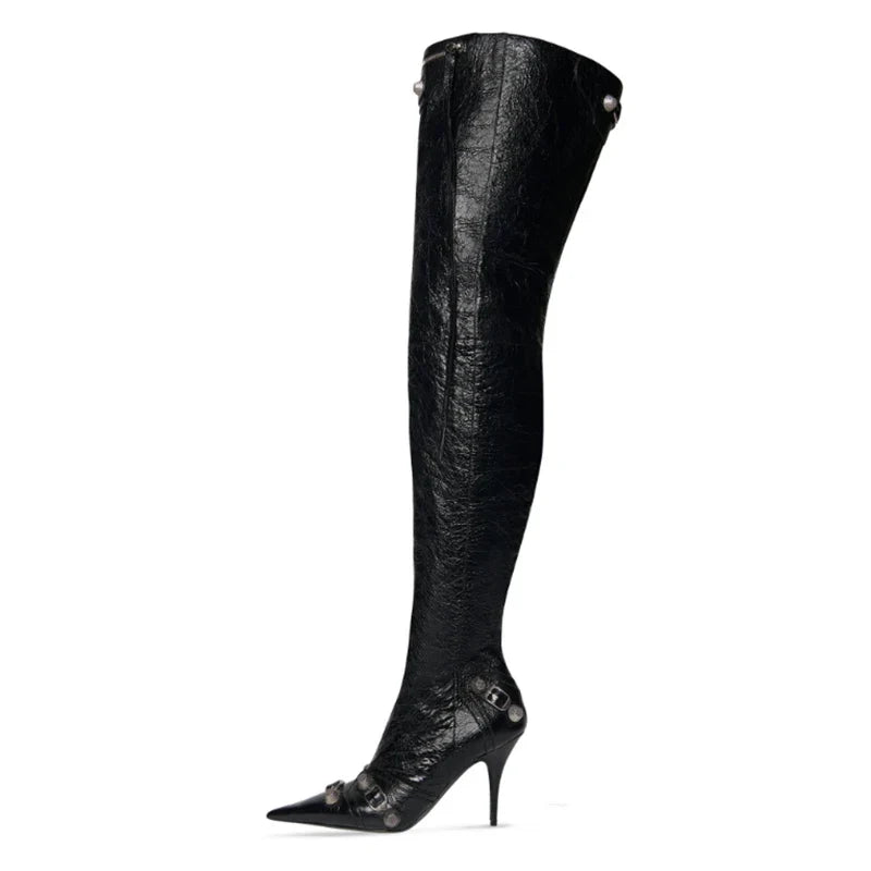Four Spring Tassel Over The Knee Boots