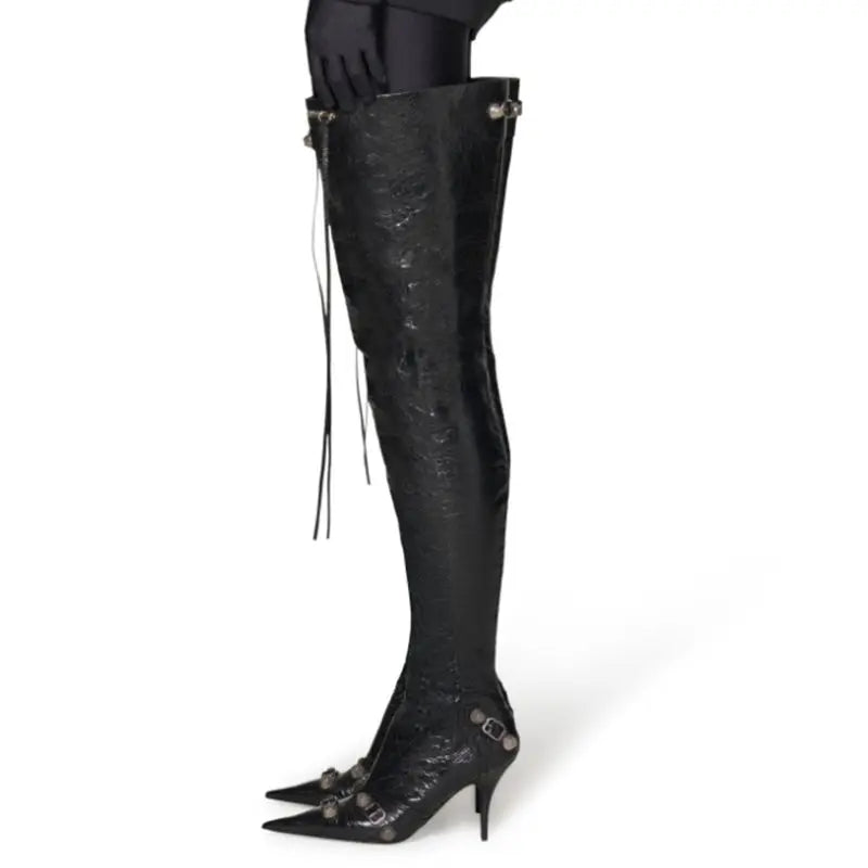 Four Spring Tassel Over The Knee Boots