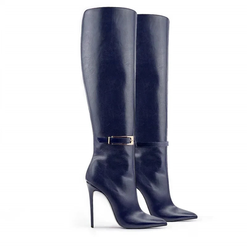 Spring Belt buckle Skinny Boots
