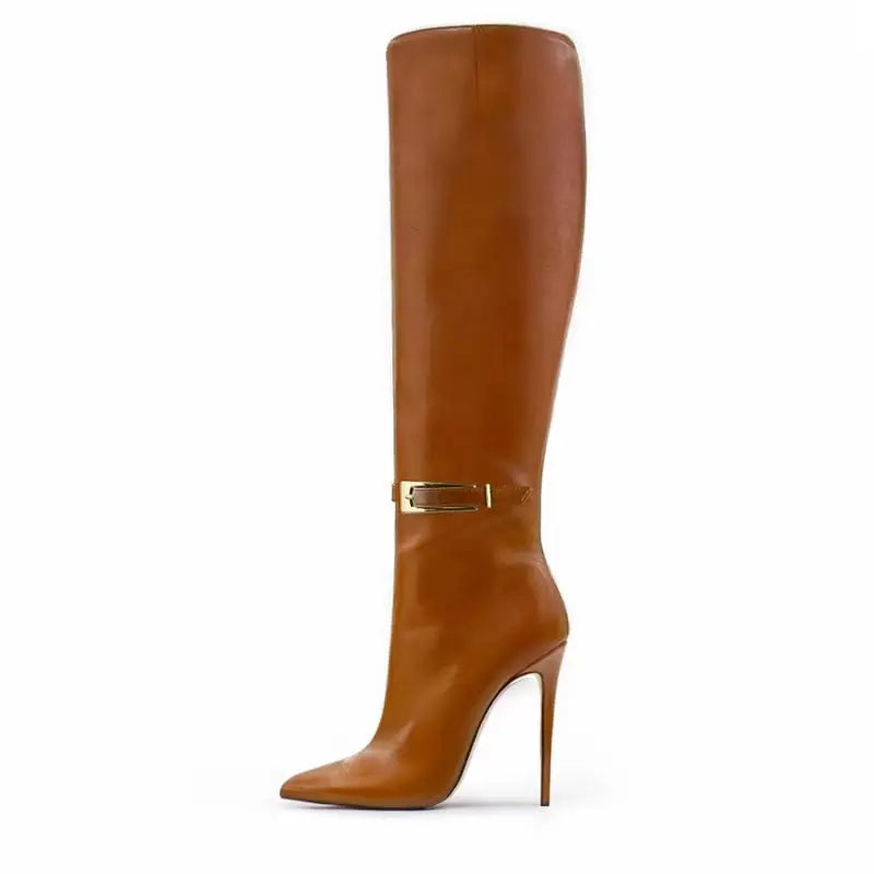 Spring Belt buckle Skinny Boots