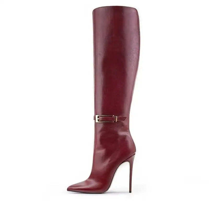 Spring Belt buckle Skinny Boots