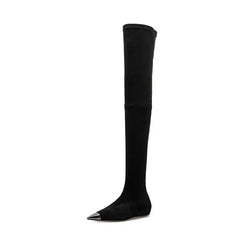 Winter Black Woman's Thigh High Boots