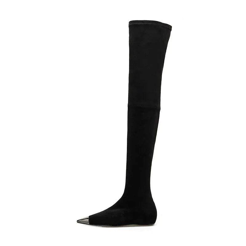 Winter Black Woman's Thigh High Boots