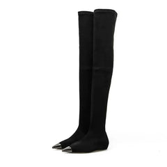 Winter Black Woman's Thigh High Boots