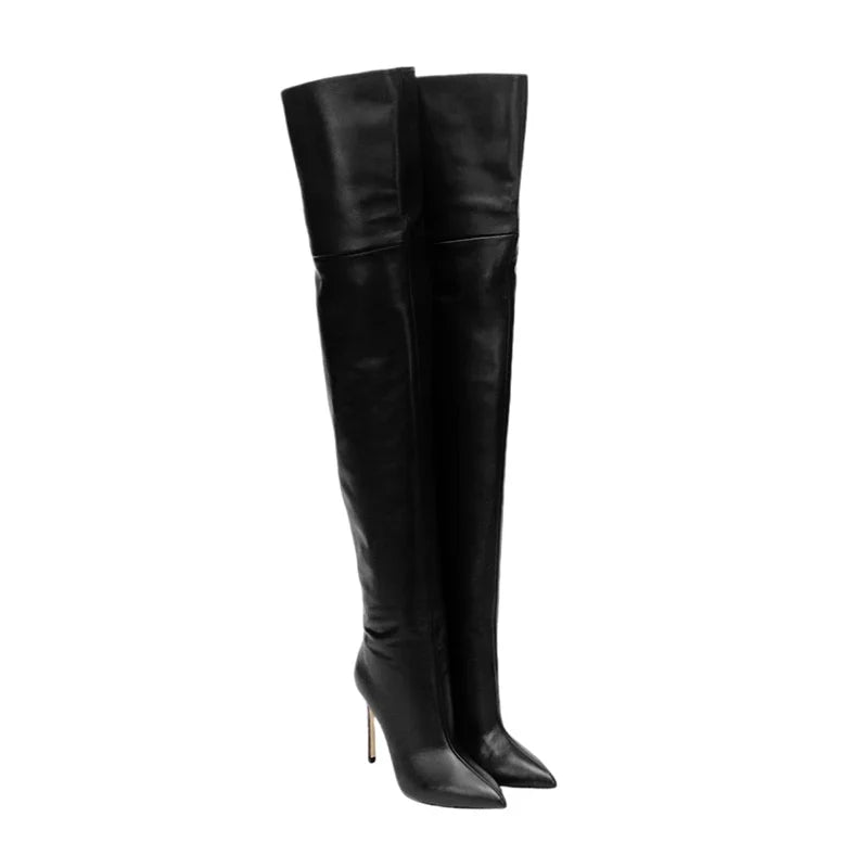 Women's Autumn Brown Over-The-Knee Boots