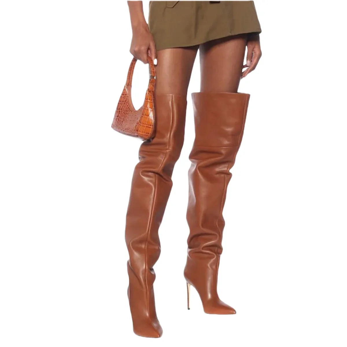 Women's Autumn Brown Over-The-Knee Boots