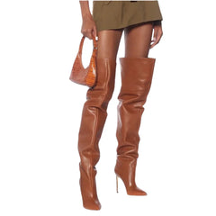 Women's Autumn Brown Over-The-Knee Boots