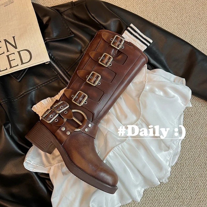 Women's Cowhide Riding Boots