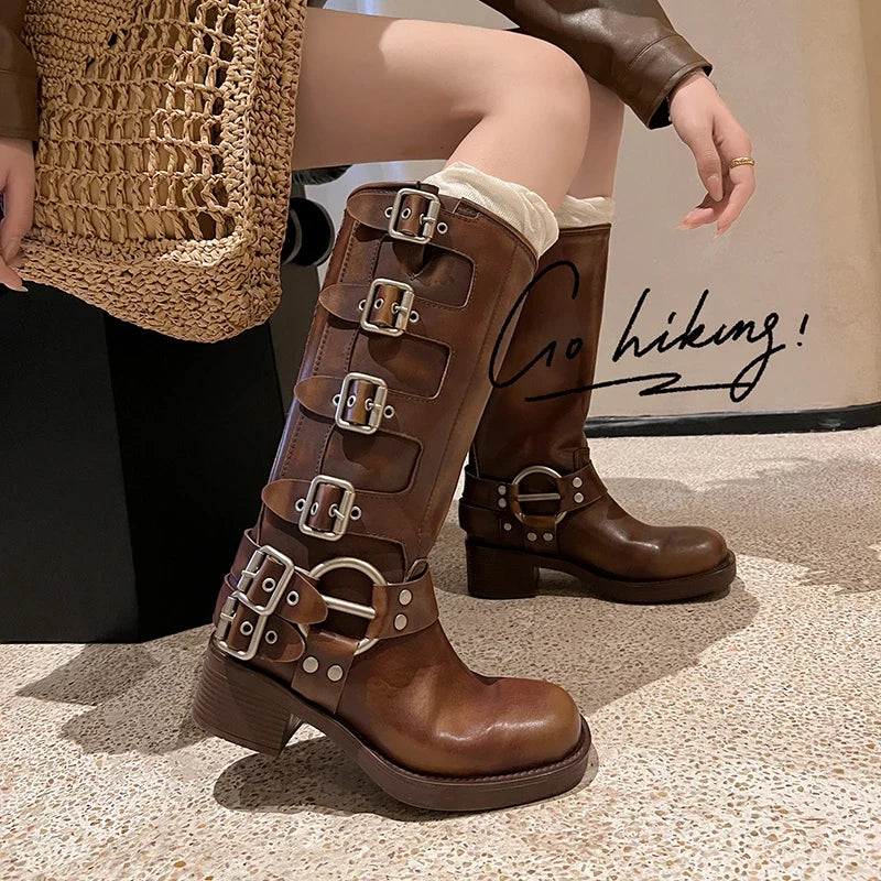 Women's Cowhide Riding Boots