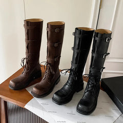 Women's Genuine Leather Knee High Boots