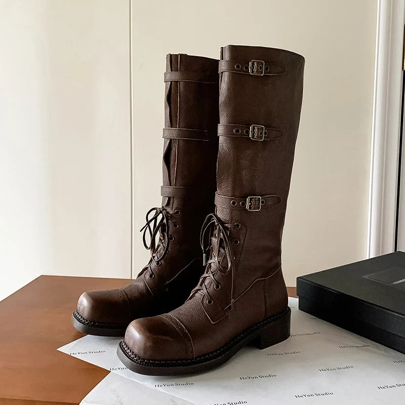 Women's Genuine Leather Knee High Boots
