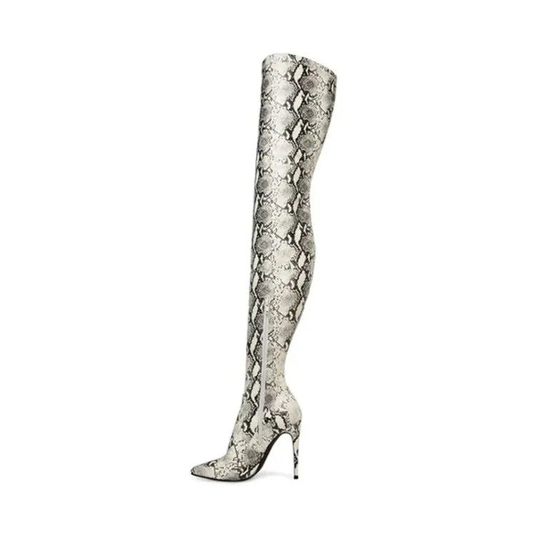 Women's Patent Leather Skinny Boots