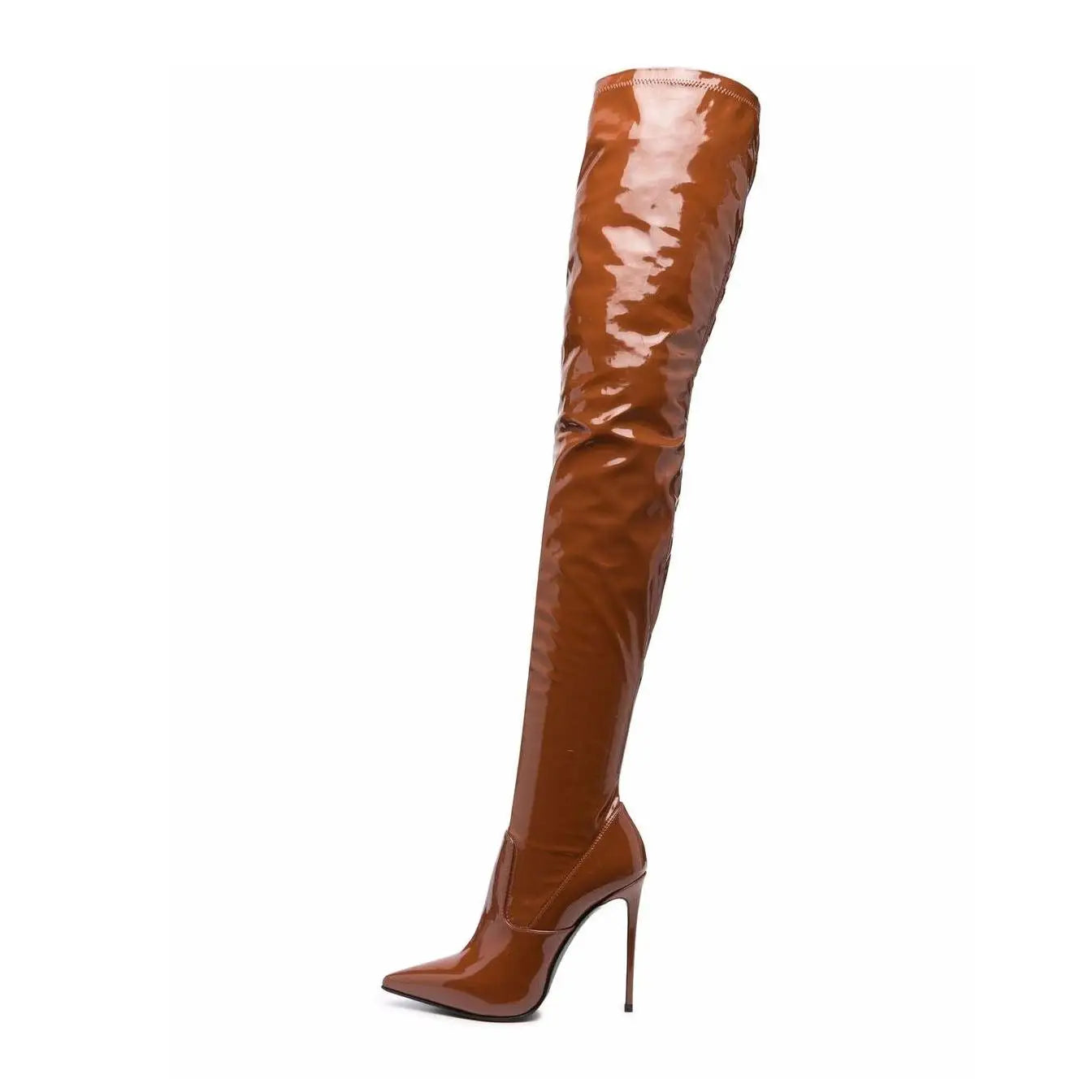 Women's Patent Leather Skinny Boots