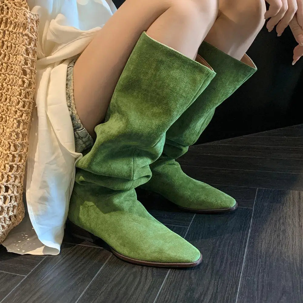 Women's Suede Over-the-Knee Boots
