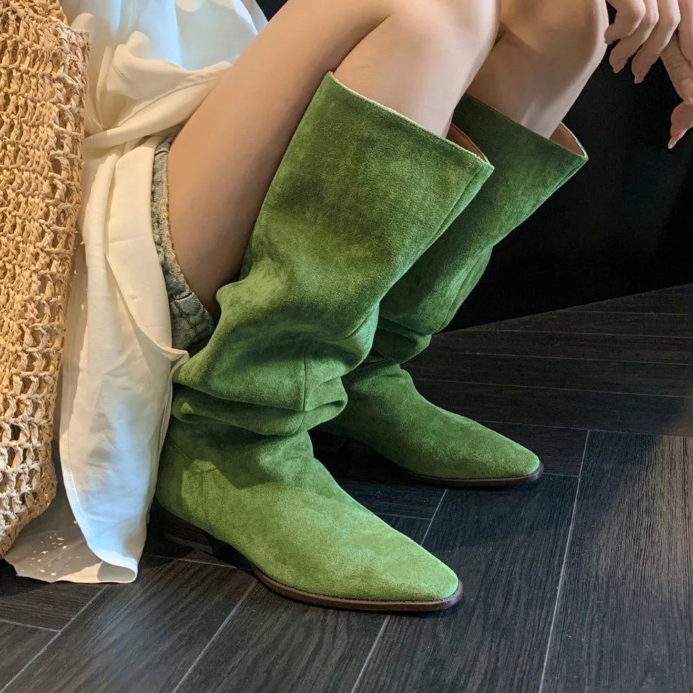 Women's Suede Over-the-Knee Boots