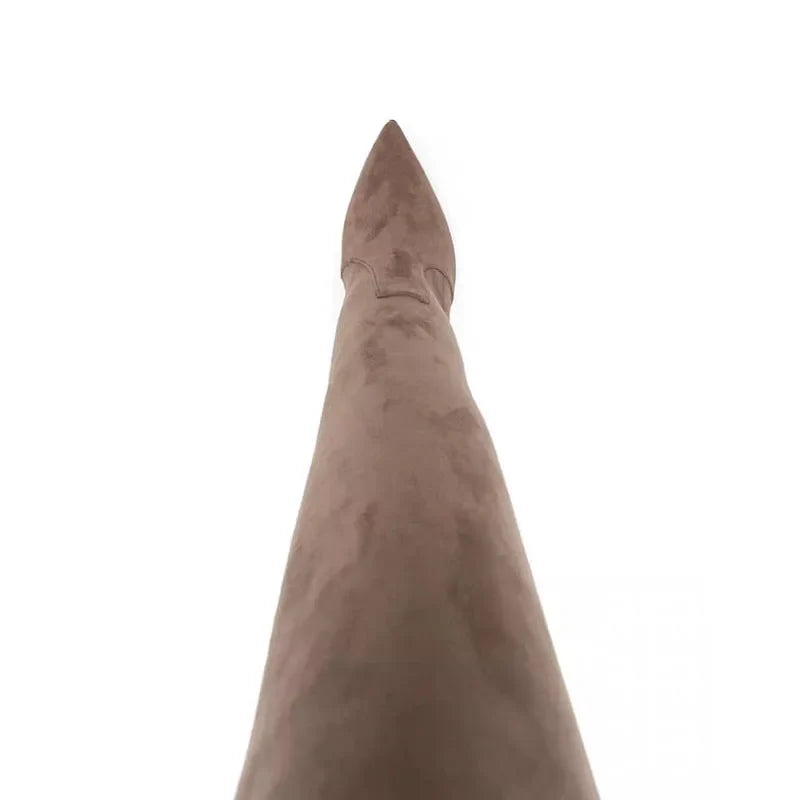 brown over the knee boots