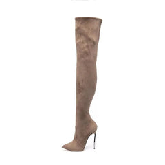 brown over the knee boots