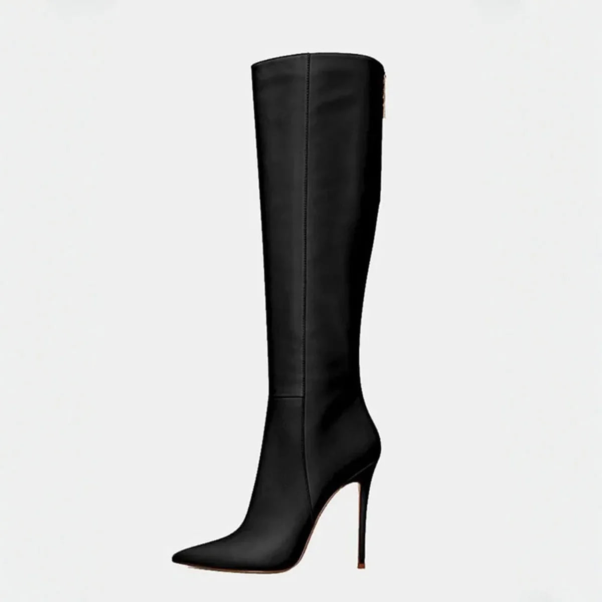 spring white knee high Pointed toe Back zipper Super high heel Skinny Boots