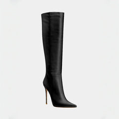 spring white knee high Pointed toe Back zipper Super high heel Skinny Boots