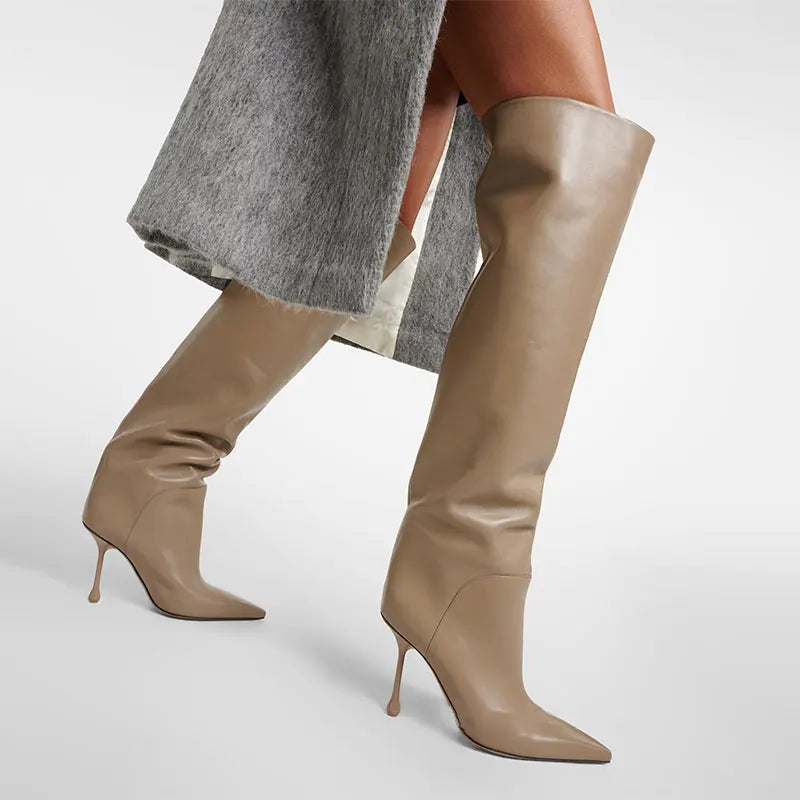 Arden Furtadokhaki suede stiletto Over the knee Boots
