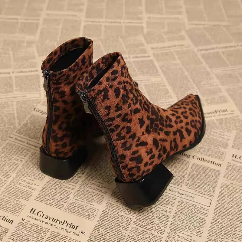 Autumn Winter Vintage Suede Women Ankle Boots