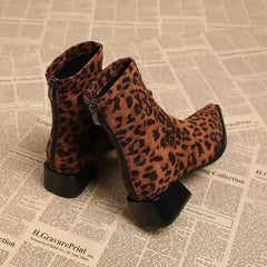 Autumn Winter Vintage Suede Women Ankle Boots