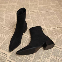 Autumn Winter Vintage Suede Women Ankle Boots