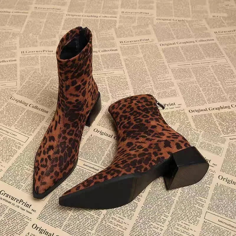 Autumn Winter Vintage Suede Women Ankle Boots