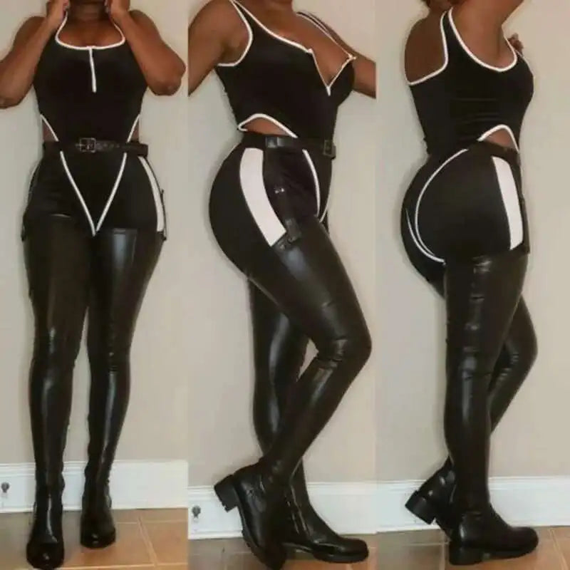 Belt Buckles Women's High Knee Boots