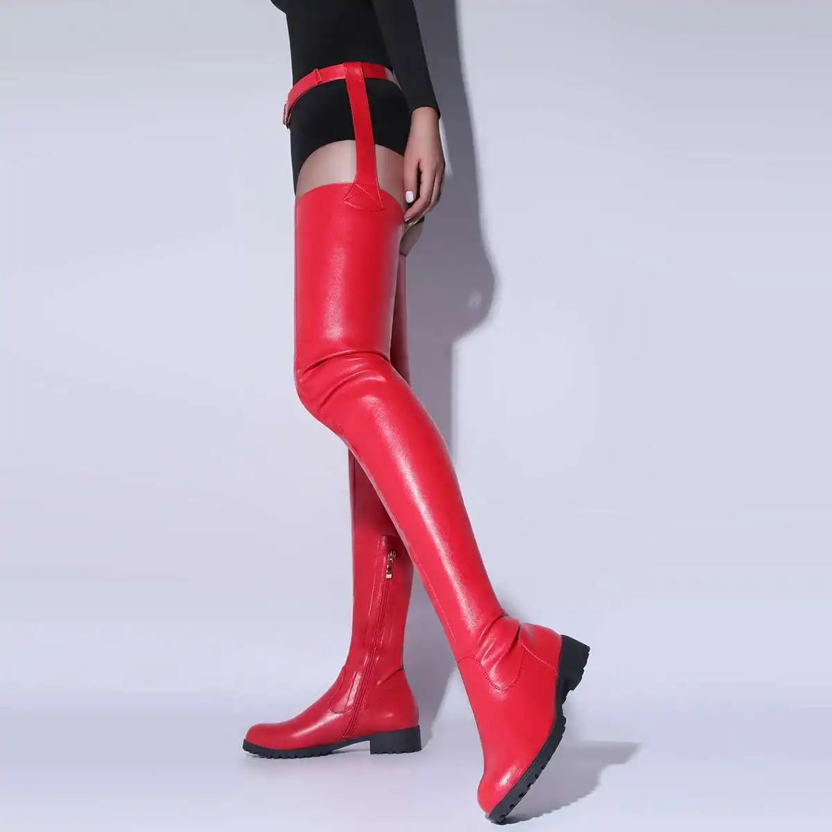 Belt Buckles Women's High Knee Boots