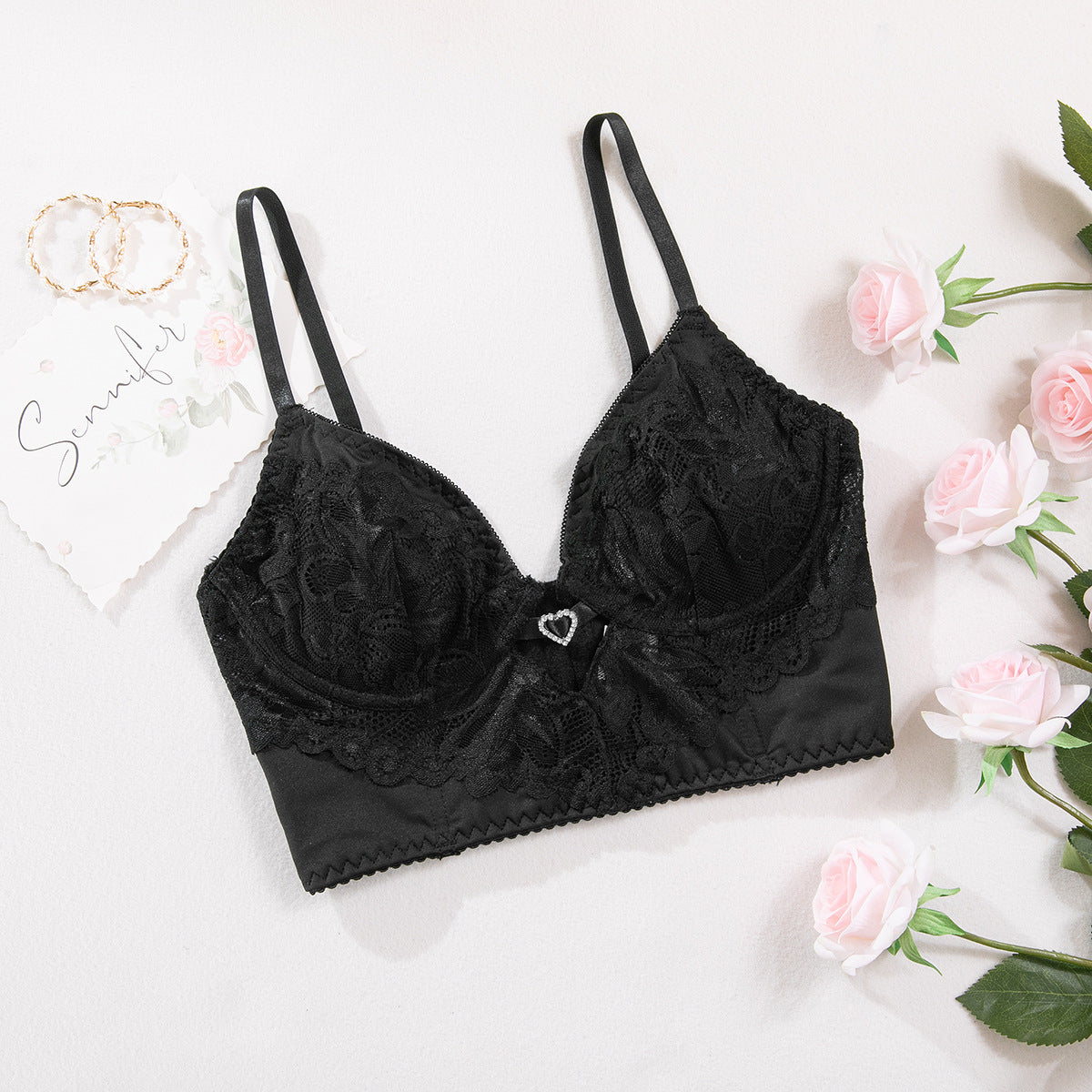 Black Corset Top Sexy Black Lingerie Lace Hot Bustier