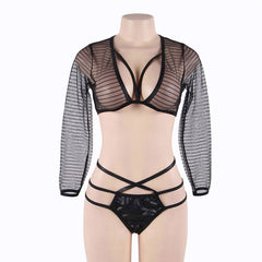 Black Sexy Blonde Lingerie Set Sexiest mature women lingerie Bra Panties🌹
