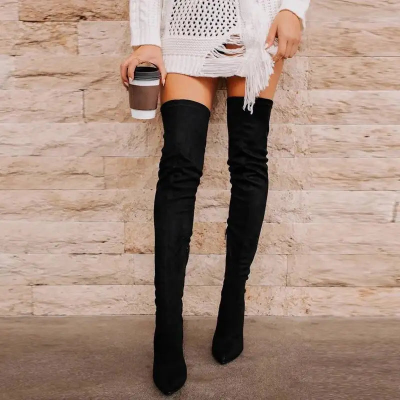 Black Stretch Boots