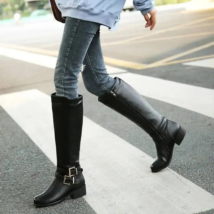 Brown Women Knee High Boots
