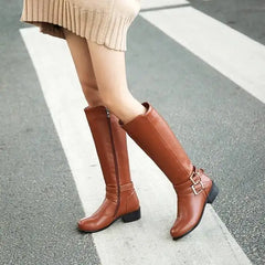 Brown Women Knee High Boots