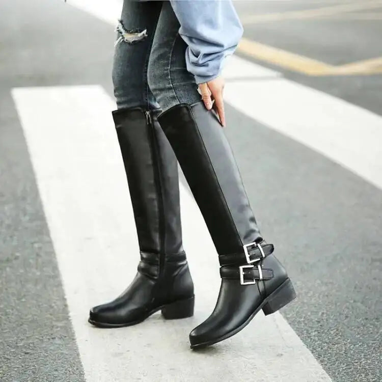 Brown Women Knee High Boots
