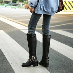 Brown Women Knee High Boots