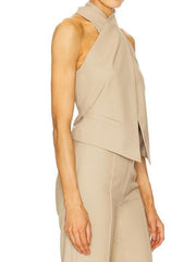 Cross Halter Neck Vest Top