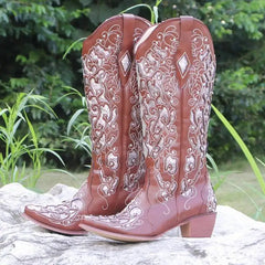 Embroidered Western Cowboy Boots