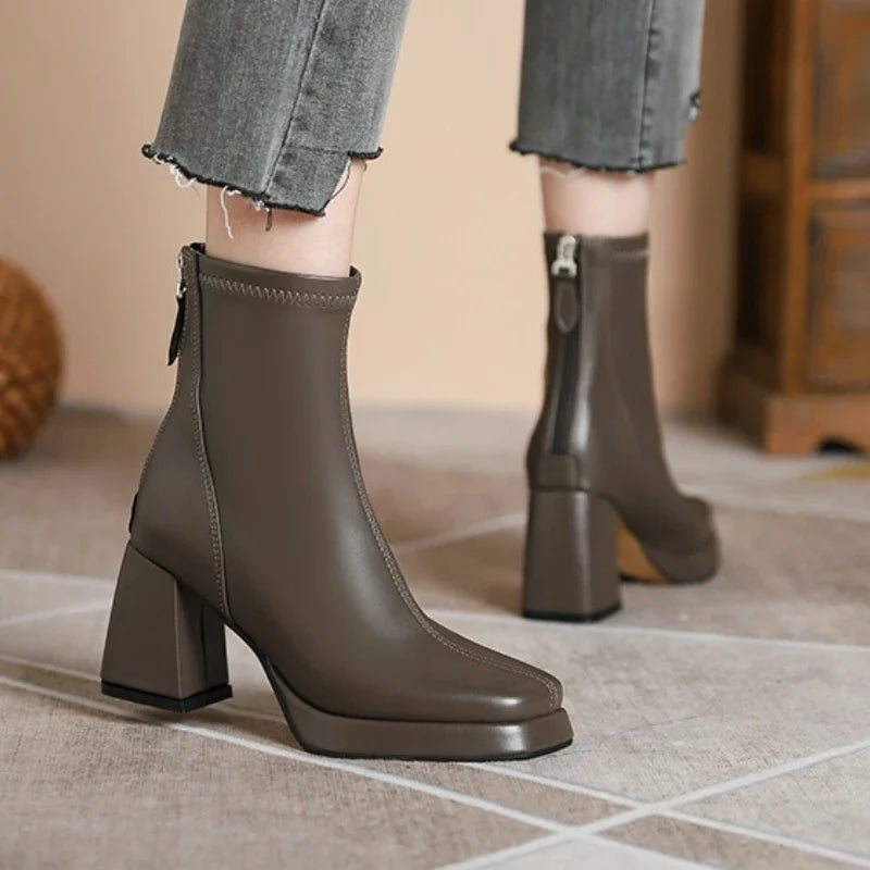 Brand High Heels Ankle Boots